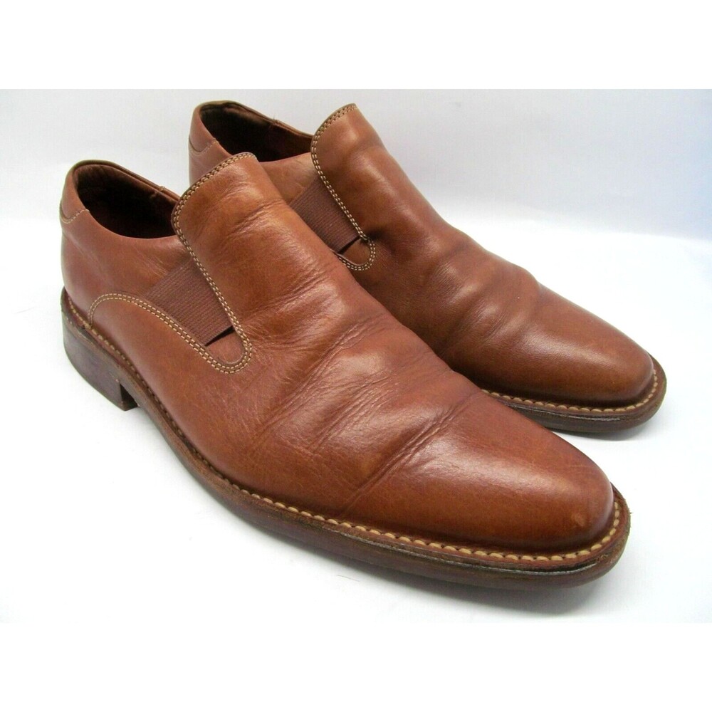 Cole Haan Brown Leather Plain Toe Loafers Mens Size US 10.5 M